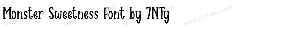 Monster Sweetness Font by 7NTypes字体转换